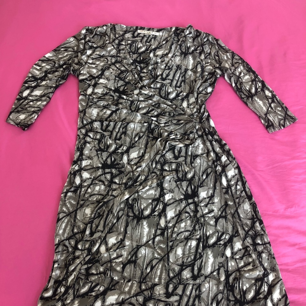 AB Studios faux wrap dress
